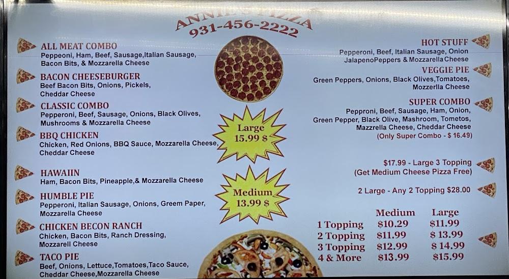 ANNIE'S PIZZA Menu image 2